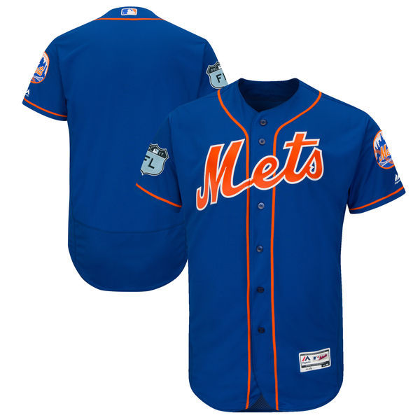 2017 MLB New York Mets Blank Blue Jerseys->->MLB Jersey
